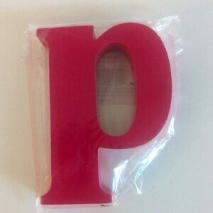 NWT Hot PInk Letter 'p' Wooden Alphabet Sign Geo Pop Michael's Wall Home Decor